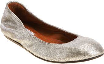 Lanvin Metallic Ballet Flat - Lyst