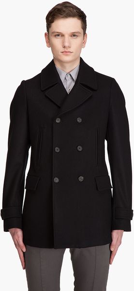 Alexander McQueen Wool Cashmere Peacoat - Lyst
