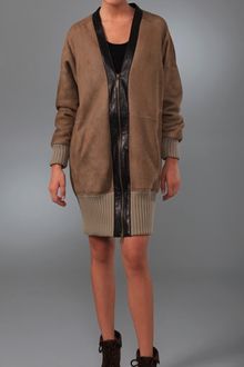 Derek Lam Suede Jacket with Leather Trim - Lyst