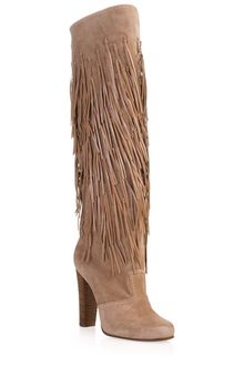 Casadei Fringed Suede Boot - Lyst