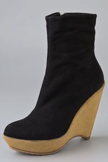 Tapeet Suede Wedge Booties - Lyst