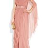 Alberta Ferretti Draped Silkchiffon Gown in Pink (rose) - Lyst