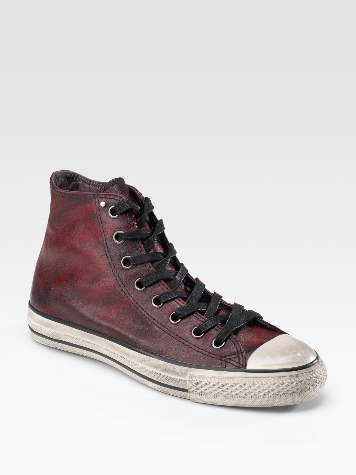 Converse Leather Hightop Sneakers in Red for Men (CHILI) Lyst