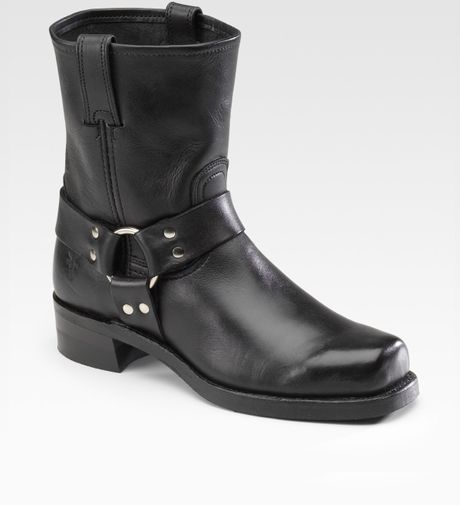 frye leather harness sneakers