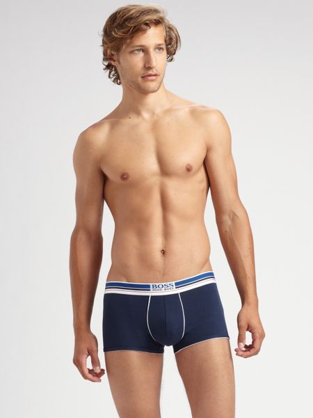 hugo stretch boxers in blue for navy lyst hugo stretch boxers in blue for navy lyst