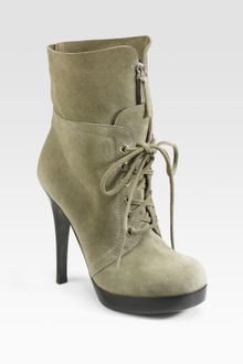 Giuseppe Zanotti Lace-up Suede Platform Ankle Boots - Lyst