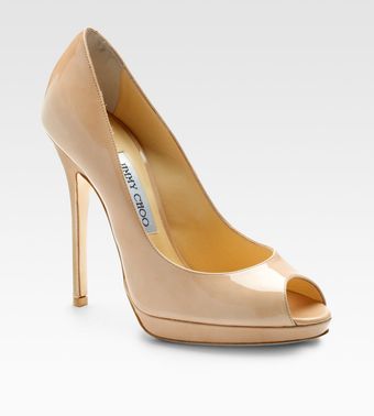  Quiet Patent Peep-toe Platform Pumps 