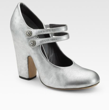 jane mary silver jacobs marc pumps metallic shoes