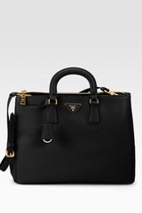 Prada Saffiano Zip Calfskin Tote