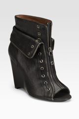 Rosegold Zipper Wedge Ankle Boots