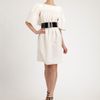 Yves Saint Laurent Cotton/silk Back Cape Dress in White - Lyst