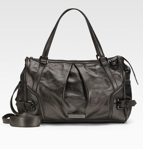 burberry leather diaper bag