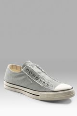 Converse Chuck Taylor Sale on Converse Chuck Taylor Slipon Sneakers In Silver For Men  Pewter