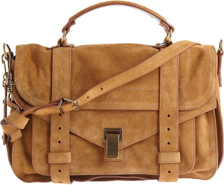 Proenza Schouler Medium Suede Ps1 Bag in Brown (tobacco) - Lyst
