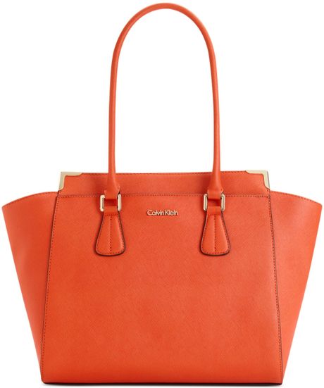 calvin klein orange purse