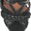 Alaïa Cutout Leather Sandals in Black (green) - Lyst