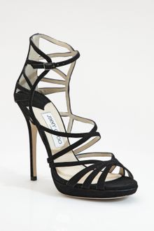 Jimmy Choo Ontario Strappy Suede Sandals - Lyst