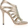 Gucci Crystalembellished Silksatin Sandals in Silver (taupe) - Lyst