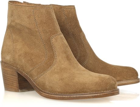 beige studded ankle boots