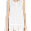 Miu Miu Tulletrimmed Cottonjersey Dress in White - Lyst