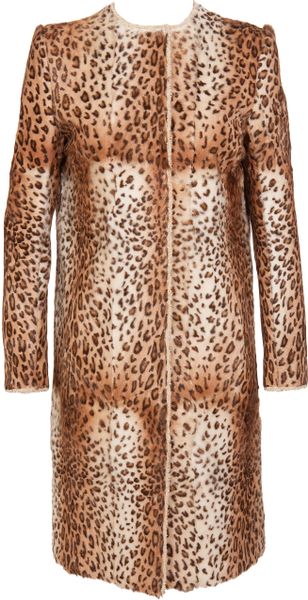 Fendi Leopard-print Fur Coat in Animal (leopard) | Lyst