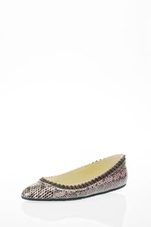 Oscar de la Renta Elaphe Ballet Flat - Lyst