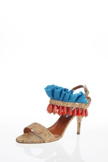 Oscar de la Renta Ruffle Sandal - Lyst