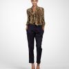 Tory Burch Bow Blouse in Animal (leopard)
