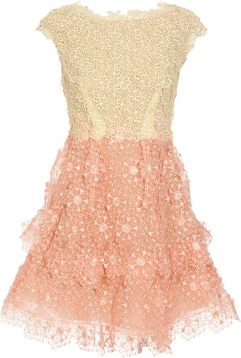Marc Jacobs Floral Appliqué Dress - Lyst