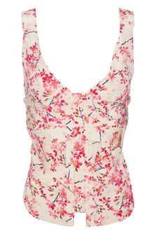 Balenciaga Cherry Blossom-print Silk Top - Lyst