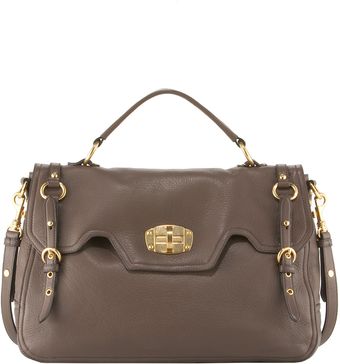 Miu Miu Deerskin Turn-lock Satchel - Lyst