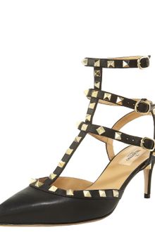 Valentino Studded Ankle-wrap Pump - Lyst