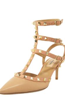 Valentino Studded Ankle-wrap Pump - Lyst