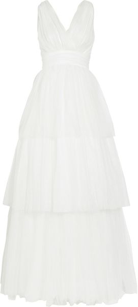 Jason Wu Tiered Tulle Gown in White (ivory) - Lyst