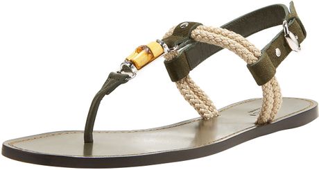 Gucci Maui Flat Thong Sandal, Military Green in Green (olive) | Lyst