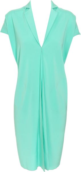 Roland Mouret Silesia Parachute Silk Tunic Dress in Green (aquamarine) - Lyst