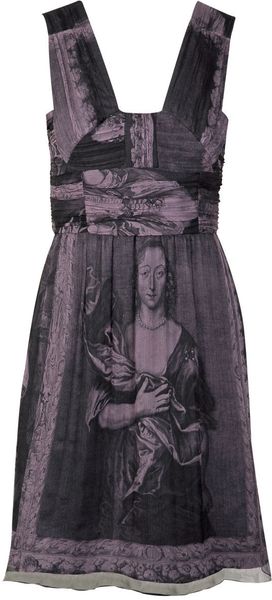  Silk Crepon Printed Dress 