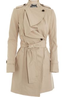 Diane Von Furstenberg Spy Ruffle Trench Coat - Lyst
