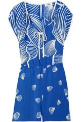 Tibi Printed Silk Playsuit