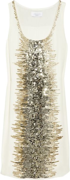 Adam Beaded Silk Dress - Lyst
