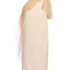 Bottega Veneta Tulle Trimmed Dress in Pink (cream) - Lyst