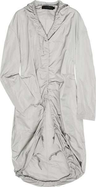 Calvin Klein Drawstring Crepe Parka - Lyst