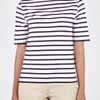 Farhi By Nicole Farhi Breton Pastel Stripe Tee in White (pink) - Lyst