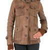 Gold Bunny Murmaski Collar Leather Jacket in Brown - Lyst