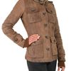 Gold Bunny Murmaski Collar Leather Jacket in Brown - Lyst