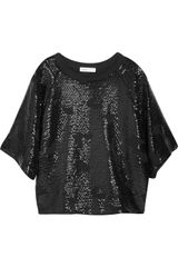 See By Chloé Sequin-embellished Crepe Top