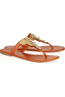 Tory Burch Alex Leather Sandals - Lyst