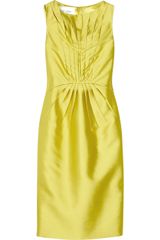 Valentino Origami-pleated Silk-satin Dress