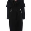 Max Mara Belted Coat in Black - Lyst