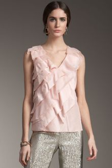 Oscar de la Renta Ruffle Blouse - Lyst